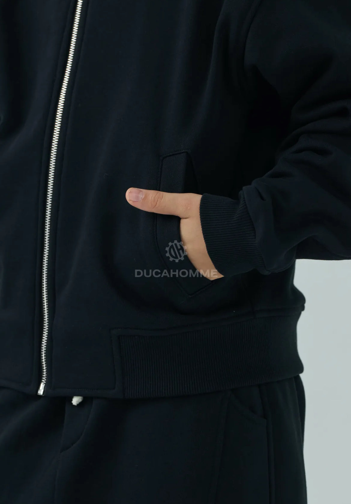 Felpa collo alto con zip