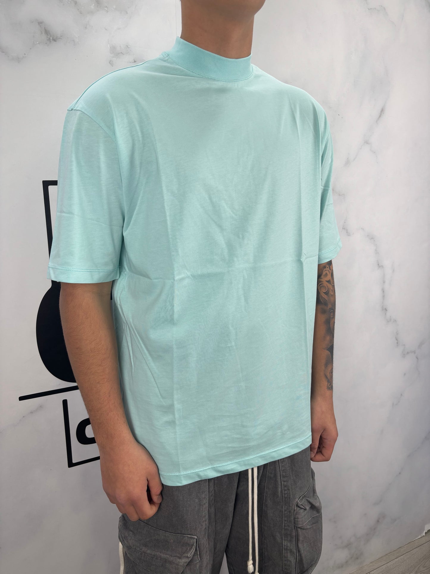 T-shirt tinta unita collo alto DUCA HOMME