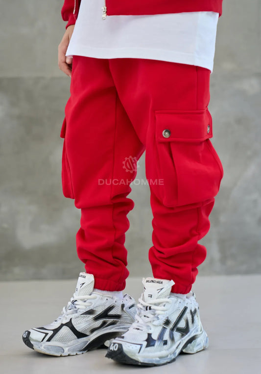 Pantaloni cargo cotone