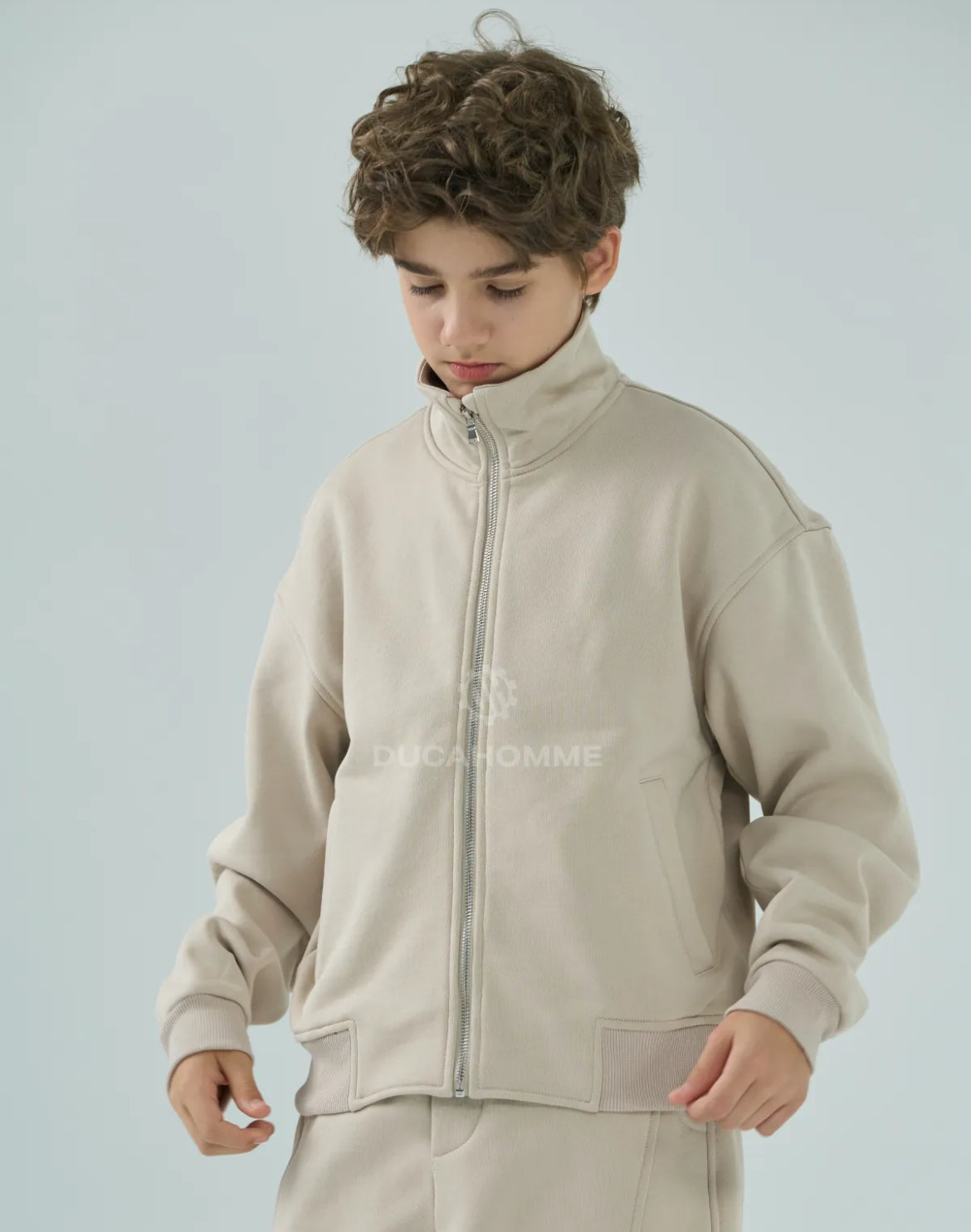 Felpa  collo alto con zip