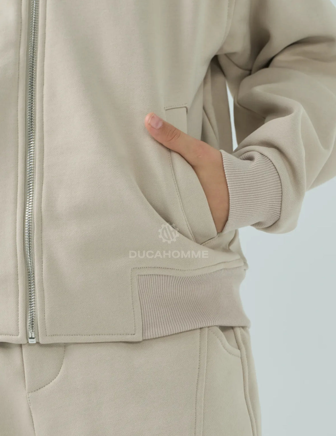 Felpa  collo alto con zip