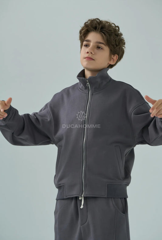 Felpa collo alto con zip