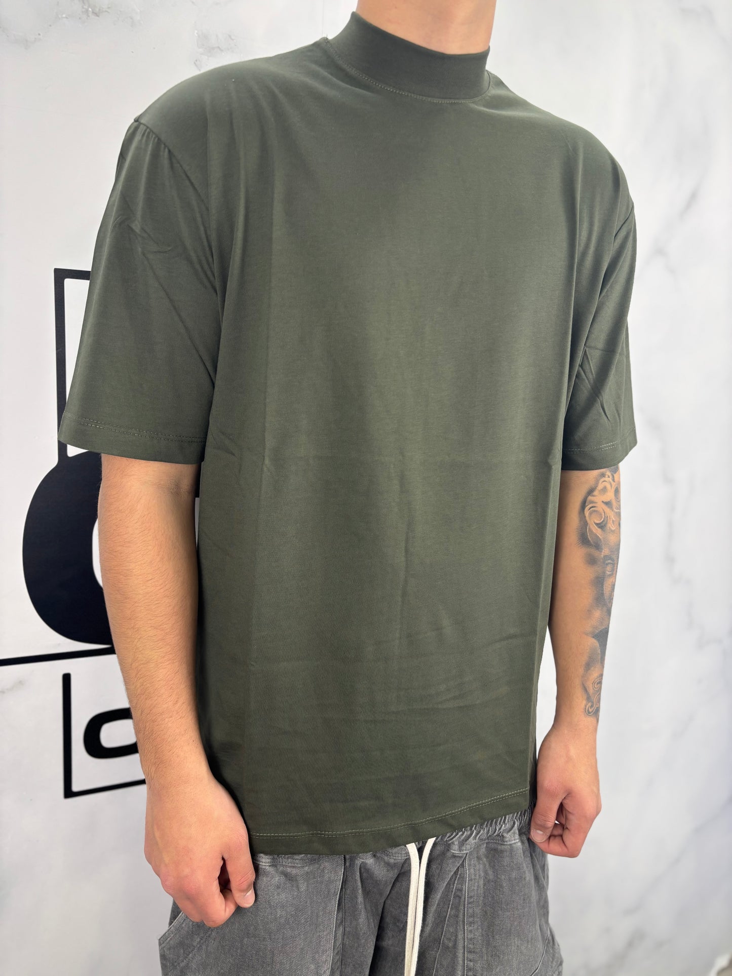 T-shirt tinta unita collo alto DUCA HOMME