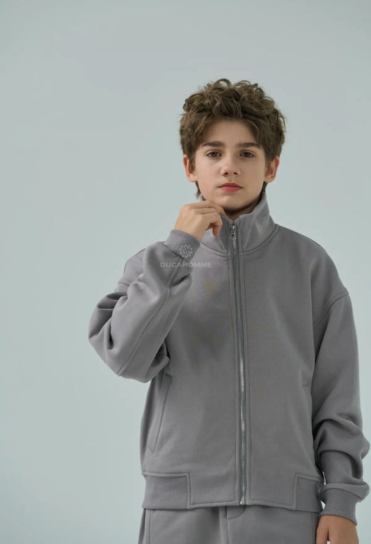 Felpa collo alto con zip