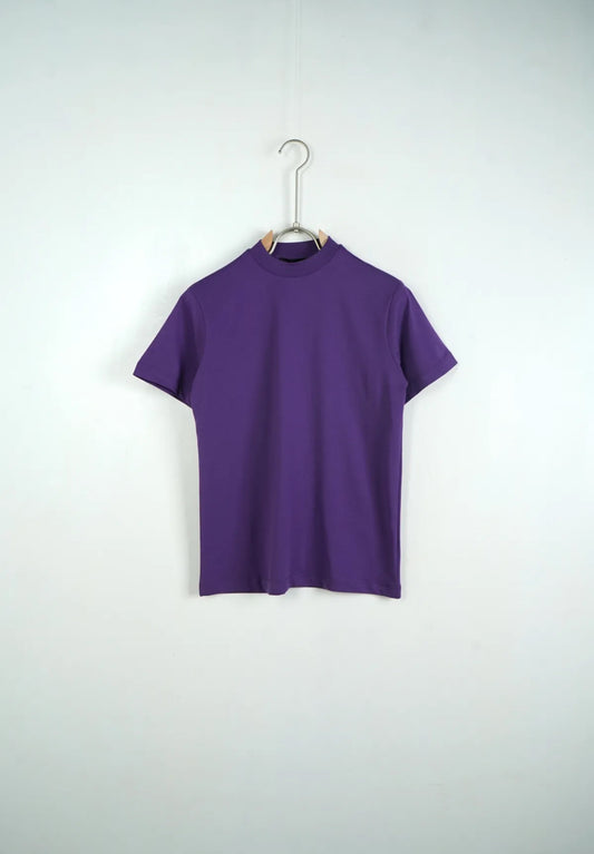 T-shirt tinta unita collo alto