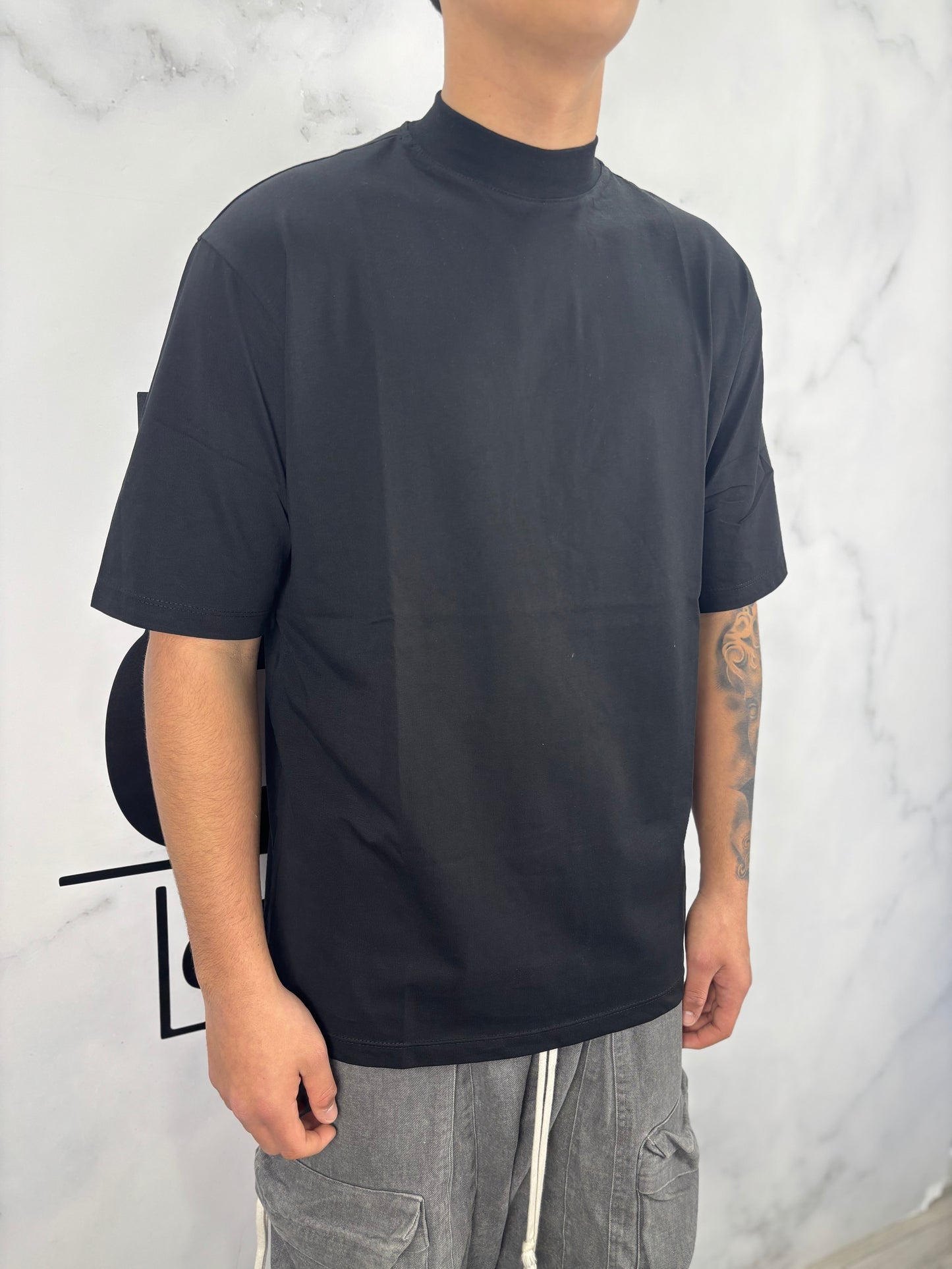 T-shirt tinta unita collo alto DUCA HOMME